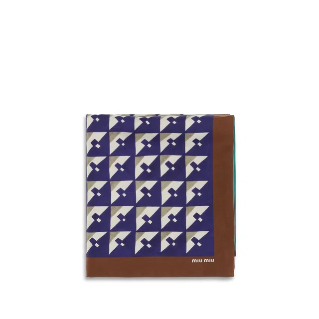 Miu Miu Multicolor Silk Scarf in Multicolor Silk from HEWI