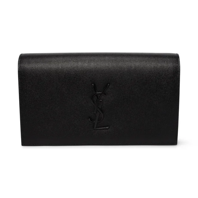 Saint Laurent Grain de Poudre Kate Clutch from Blue Spinach