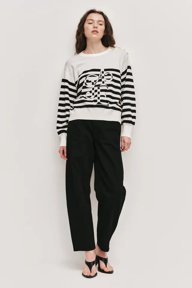 AJE Zara Logo Knit Jumper in Black from Aje, photo 1 of 1