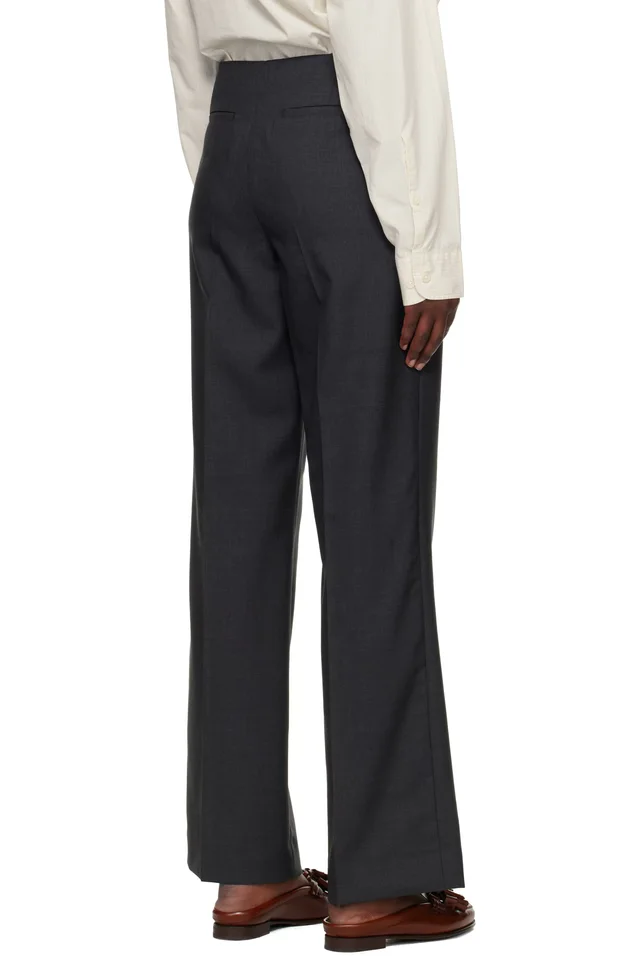 mfpen Gray Taper Trousers, photo 3 of 4 from SSENSE