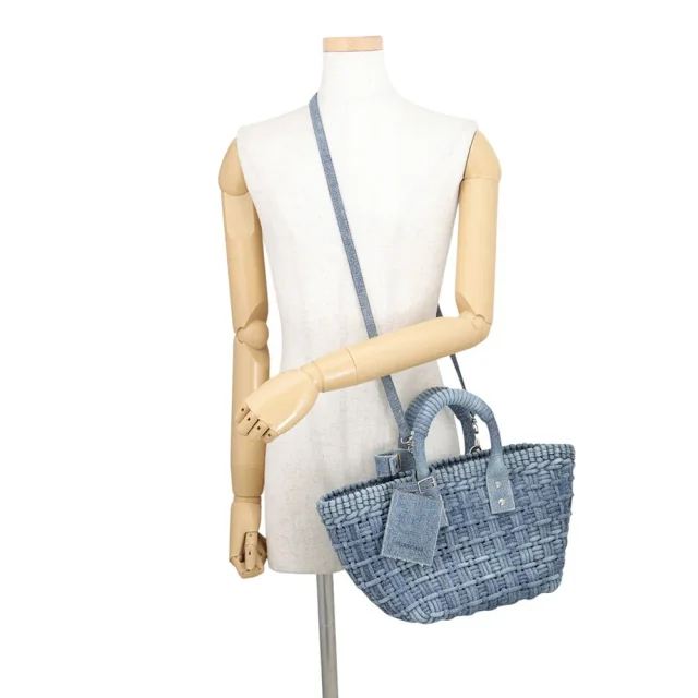 Balenciaga Bistro Basket with Strap Blue671342 Denim Size XS in Denim from GALLERY RARE, photo 5 of 16