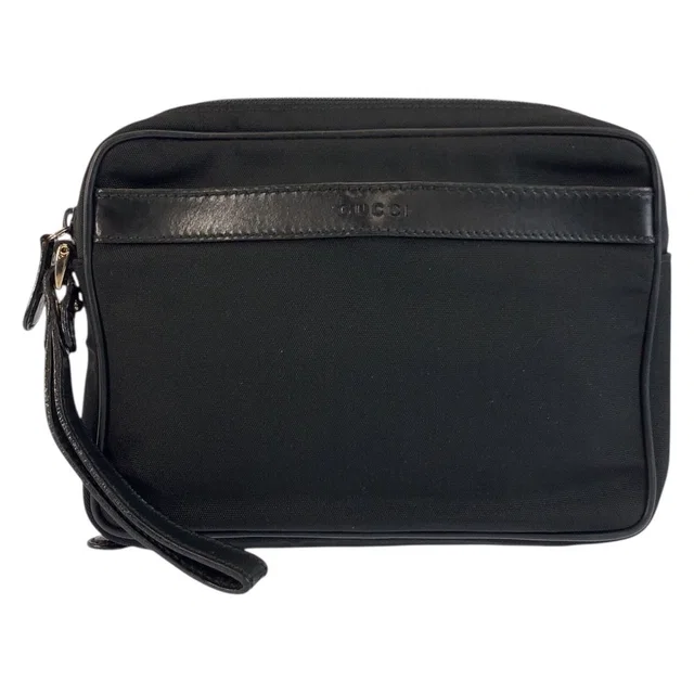 Gucci Black Nylon 018 Clutch Bag in Black Nylon from The Reluxe