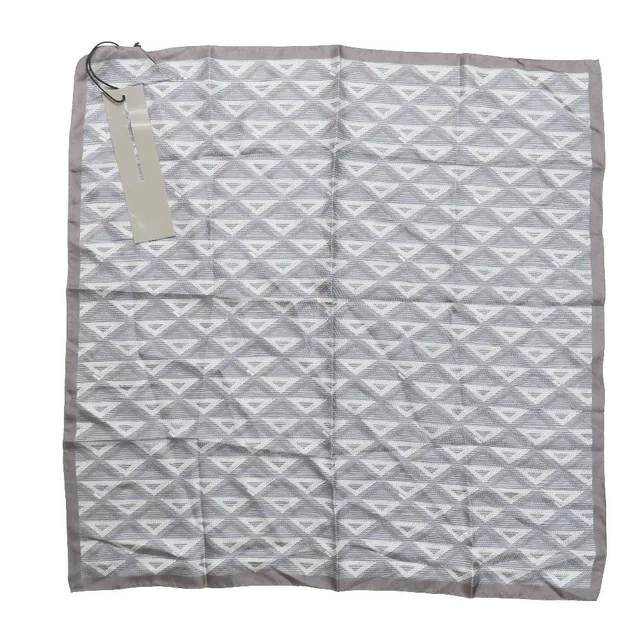 Dior CD Diamond Logo All Pattern Shawl 100% Silk Gray Scarf in Grey Silk from The Reluxe