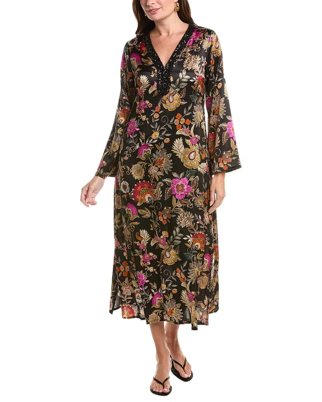 Johnny Was Judith Silk Maxi Dress, image 1 of 1 from Rue La La