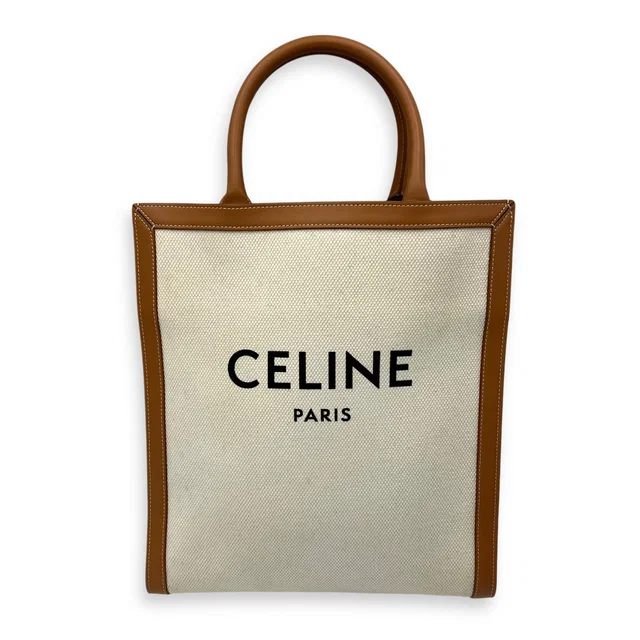 Celine Cabas Top Handle Bag Brown in Brown Canvas from Luxury Promise