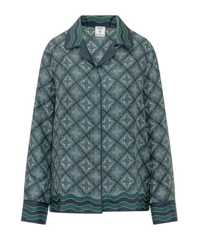 Casablanca Geometric Silk Pyjama Shirt from SENSER, photo 1 of 1