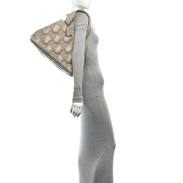Gucci GG Matelasse Large Tote Beige in Beige Calfskin from FASHIONPHILE, photo 2 of 10