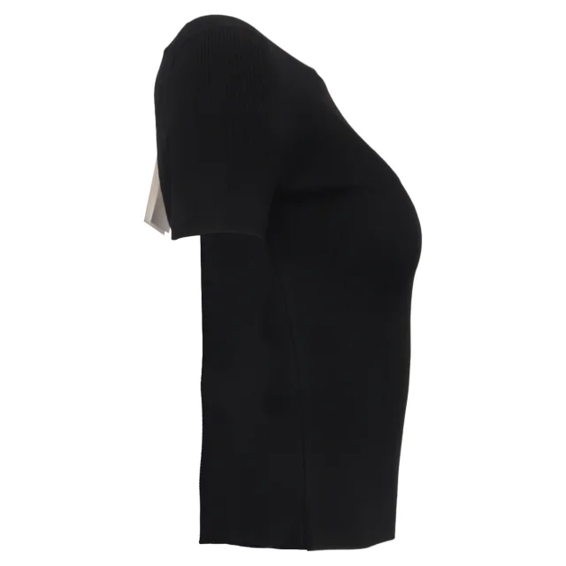 Alexander Wang Cutout Knitted Top in Black Viscose in black, photo 3 of 6 from ShopSimon