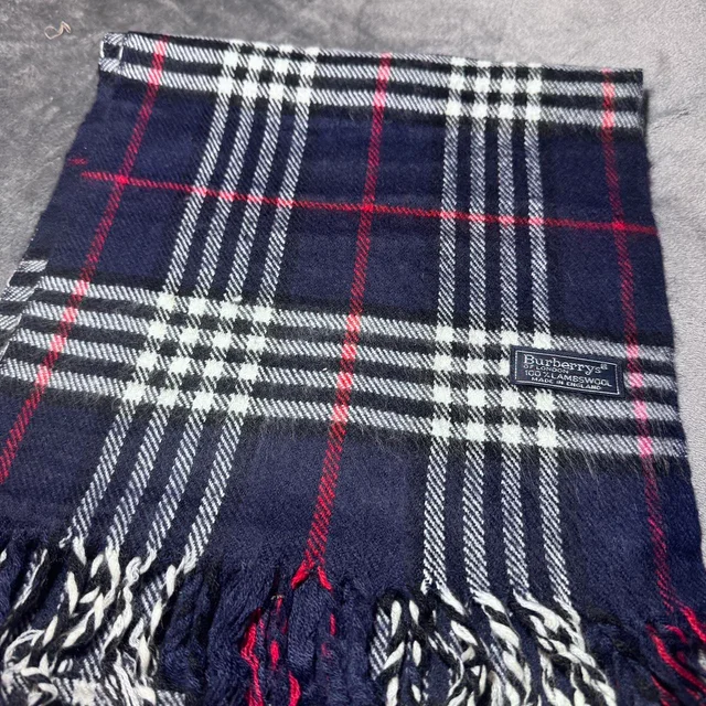 Burberry Women's Scarf - Multi/Navy in blue|multicolor from Depop, photo 3 of 4