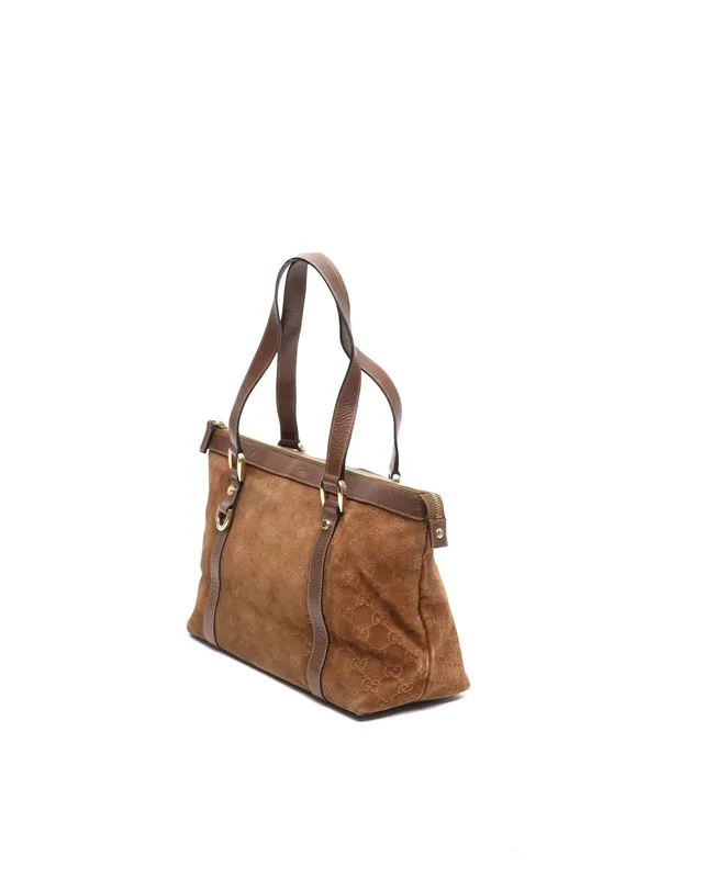 Gucci Suede GG Abbey Tote Bag in Suede from A Retro Tale, photo 2 of 10