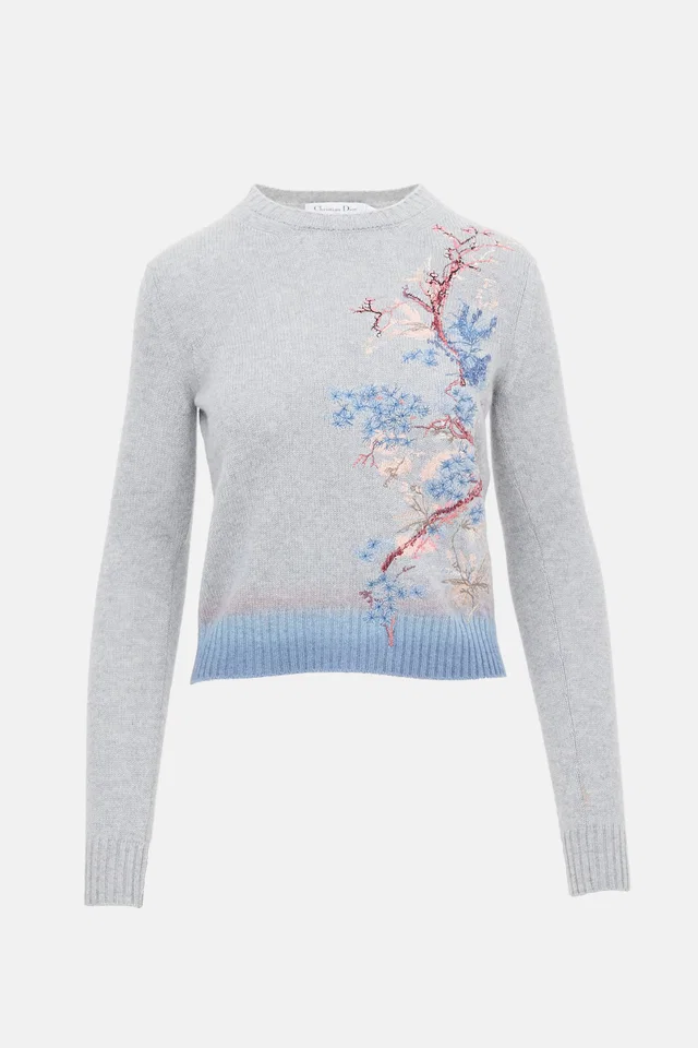 Dior Cashmere Embroidered Sweater in Cashmere from VSP Consignment