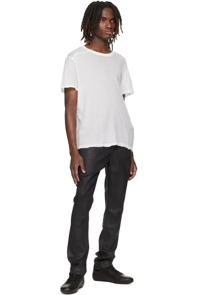 Rick Owens DRKSHDW Black Temple Detroit Cut Jeans, photo 4 of 4 from SSENSE