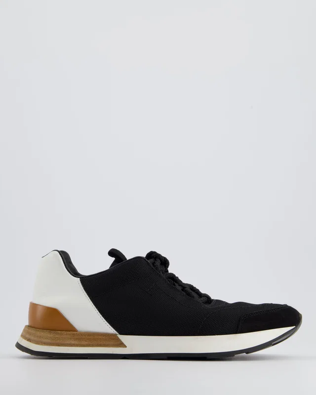 Hermès Black Trainers with White Leather Back Size EU 37.5 in Black Leather from Sellier