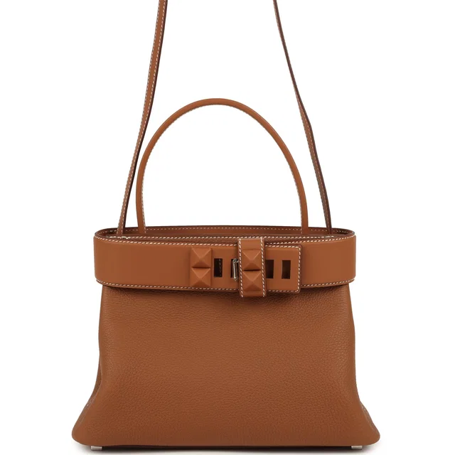 Hermès Medor Bag Gold Togo and Swift Palladium Hardware in Gold Togo leather from Madison Avenue Couture