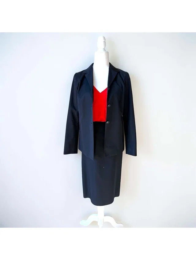 Jil Sander Vintage Silk Blazer & Skirt Suit Size 34 in black Silk from Poshmark