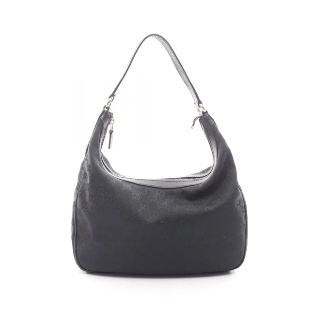 Gucci Shoulder Bag GG Canvas Black in Black Canvas from The Reluxe