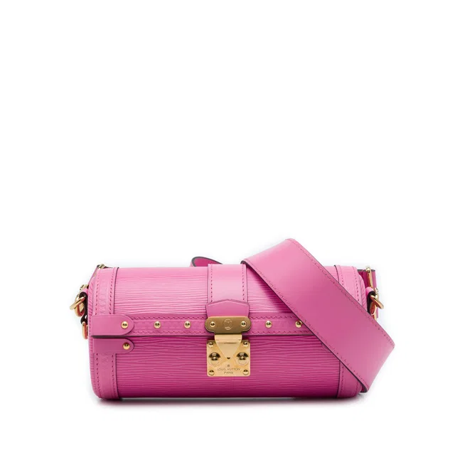 Pink Louis Vuitton Epi Papillon Trunk Satchel in Pink Leather from Designer Revival