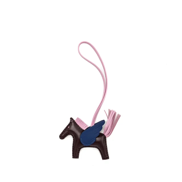 Hermès rodeo pegase PM bag charm rouge sellier / mauve sylvestre / blue saphir Stamp Z in Red Leather from EMIER