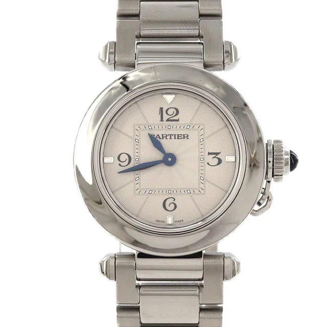 Pasha de Cartier WSPA0021 SS Quartz in Dial color: Silver Case: stainless steel Bracelet: stainless steel from KOMEHYO