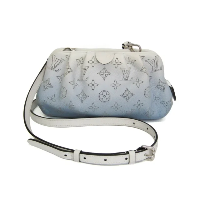 Louis Vuitton Mahina Scala Mini M80497 Women's Clutch Bag,Shoulder Bag Blue,White in Blue/White Mahina leather from Elady