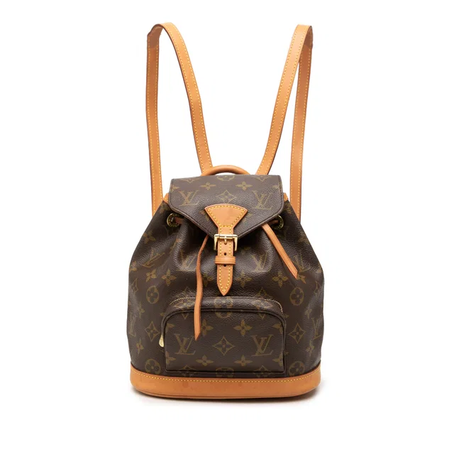 Brown Louis Vuitton Monogram Mini Montsouris Backpack in Brown Coated canvas from Designer Revival