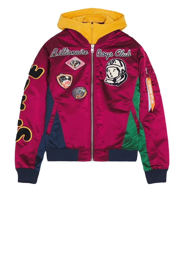 Billionaire Boys Club Space Suit Bomber Jacket in Rhododendron, photo 7 of 8 from REVOLVE (Canada)