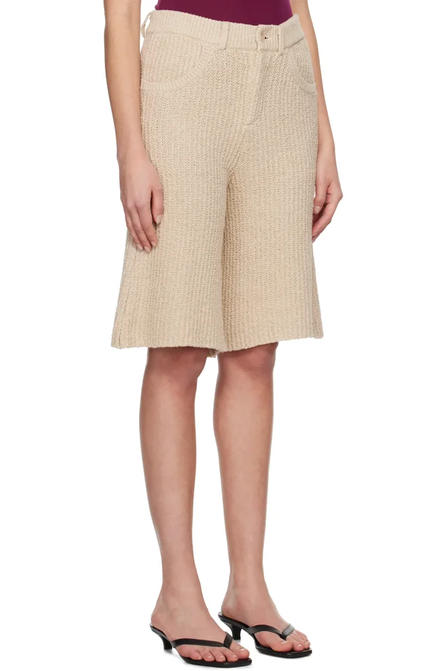 Aya Muse Beige Cae Shorts, photo 2 of 4 from SSENSE