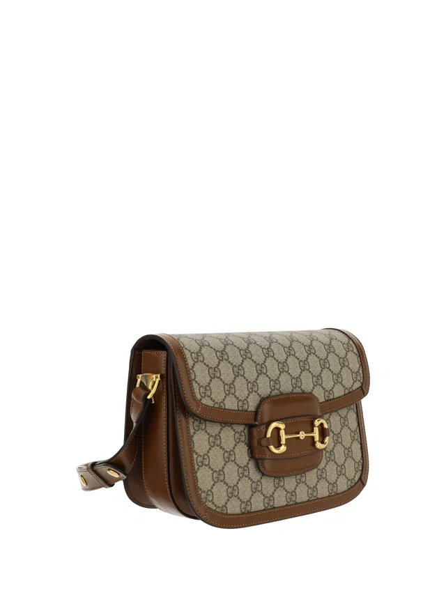 Gucci Horsebit Shoulder Bag — Brown Cotton in Brown Leather from HEWI