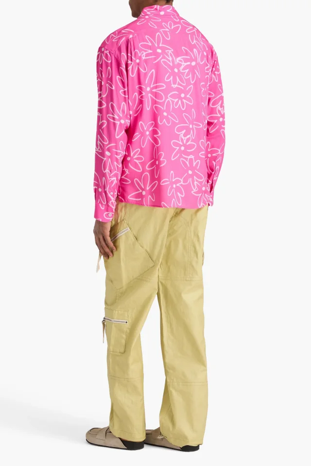 Jacquemus Printed Woven Shirt in Pink, photo 3 of 4 from THE OUTNET