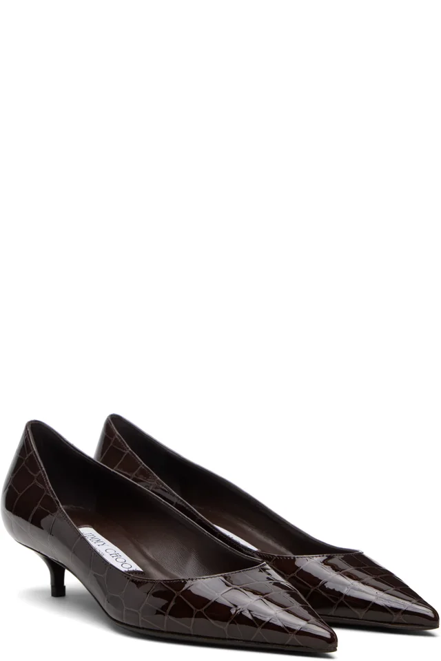 Jimmy Choo Brown Amelia Heels, photo 4 of 5 from SSENSE