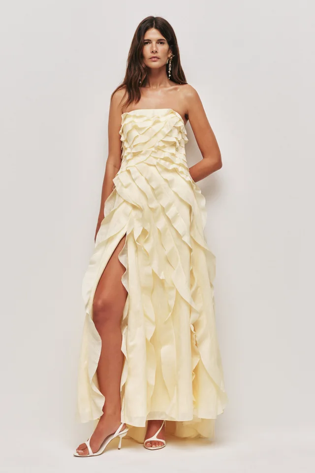 AJE Allairie Gown in Yellow from Aje, photo 1 of 1