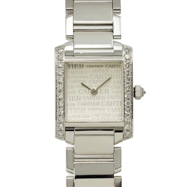 Cartier Tank Francaise SM WE1024S3 Diamond 750 WG Silver Dial Ladies in Silver from Luxury Promise