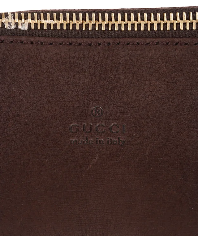 Gucci Large Brown Suede Attache Shoulder Bag in Brown Suede from Luxury Promise, photo 8 of 13