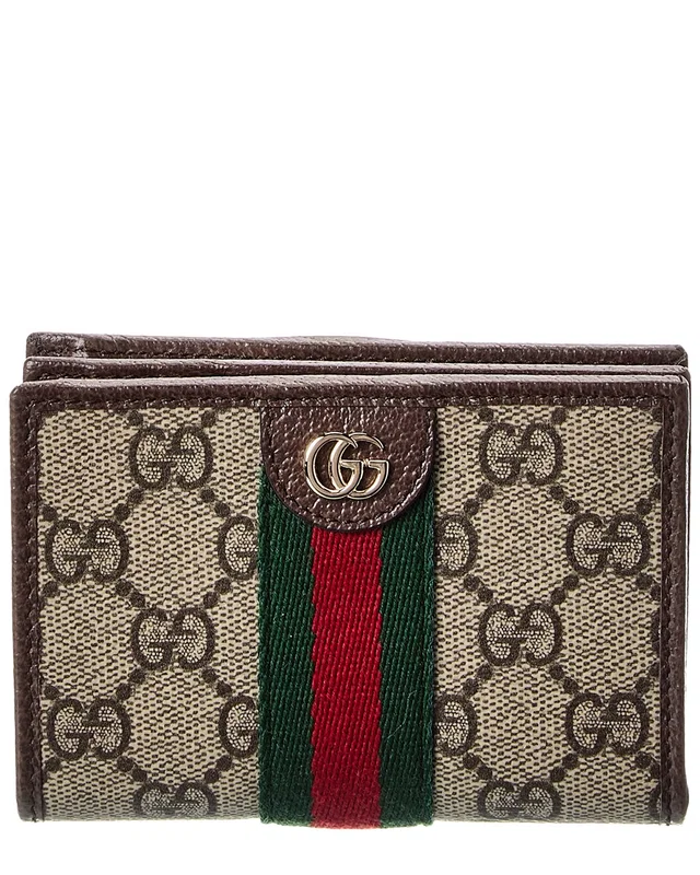 Gucci Ophidia Small GG Supreme Canvas & Leather Card Case, image 1 of 1 from Gilt
