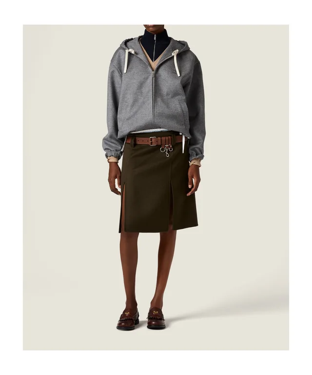 Miu Miu Double cashmere and wool skirt, photo 2 of 4 from SENSER