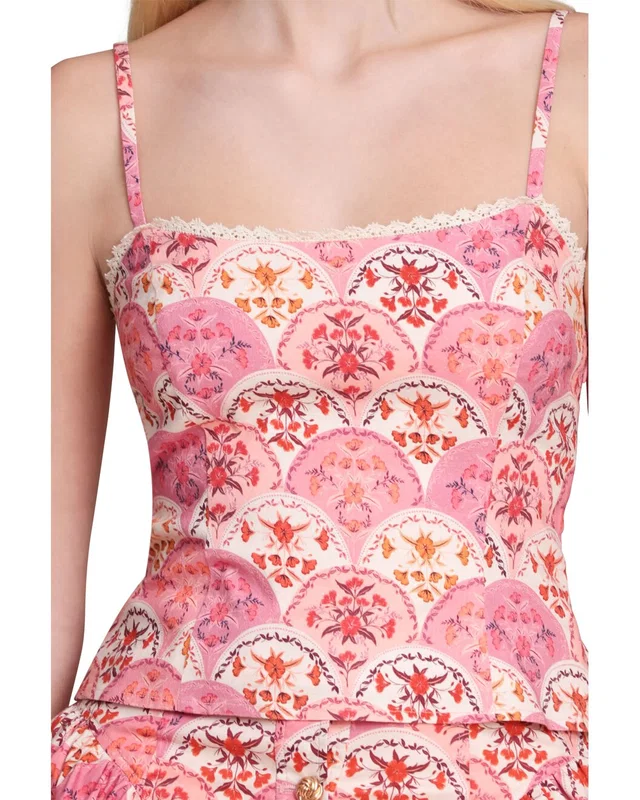 Avec Les Filles Peplum Linen-Blend Tank Top, image 1 of 1 from Gilt
