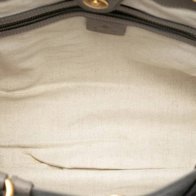 Gray Gucci Guccissima Scarlett Tote in Grey Leather from Designer Revival, photo 2 of 2