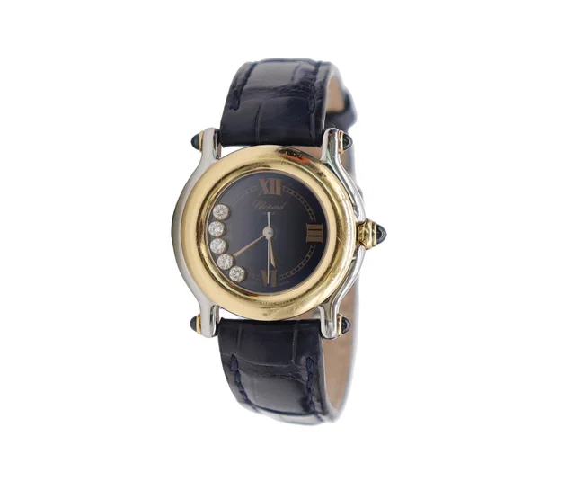 Chopard Happy Sports Combi 27 8246 23 Women's Watch 5P Diamond Black YG Yellow Gold Quartz Happy Sports in Black from Luxury Promise