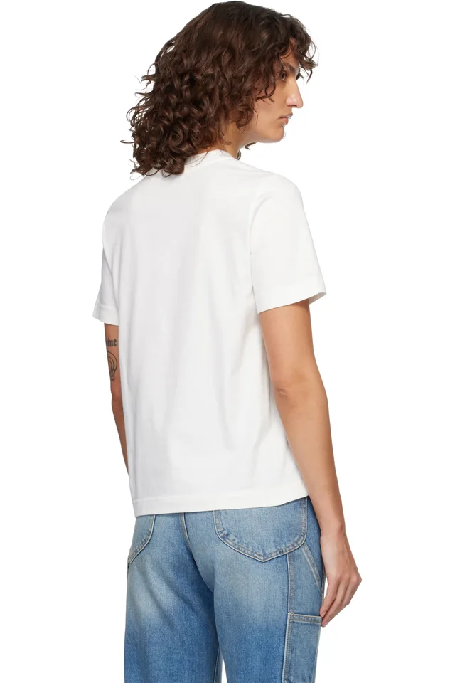 Burberry Off-White Knight Stamp Cotton T-shirt, photo 3 of 4 from SSENSE