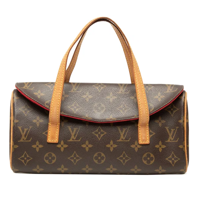 Brown Louis Vuitton Monogram Sonatine Handbag in Brown Coated canvas from Designer Revival