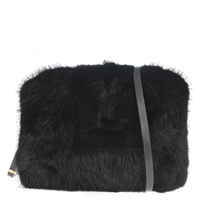 Louis Vuitton Black Mink Muff Monchon Arm Warmer M72102 in Black from AMORE Vintage Tokyo