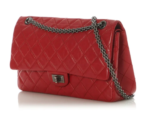 Chanel Red Quilted Aged Calfskin Reissue 226 in Red Calfskin from Ann's Fabulous Finds, photo 4 of 10