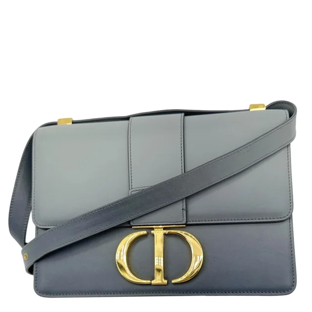 Dior 30 Montaigne Flap Gradient Leather Crossbody Bag Grey in Grey Leather from Dallas Designer Handbags
