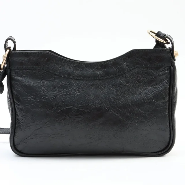 Balenciaga The Hip Shoulder Bag Black in Black Leather from VINTAGE QOO TOKYO, photo 2 of 10