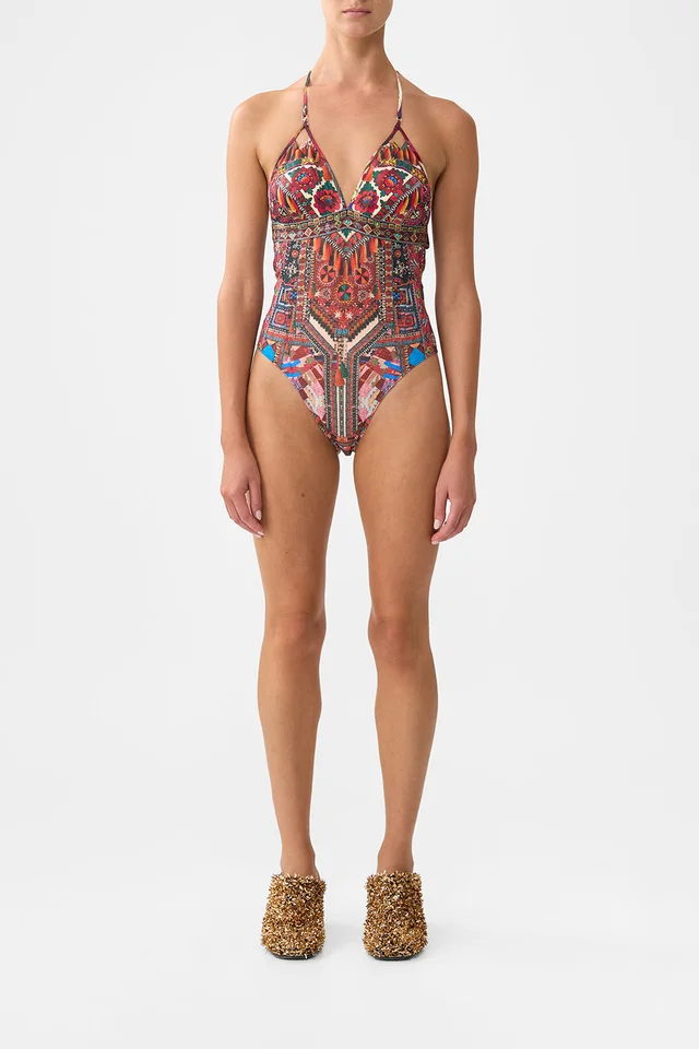 Camilla eBoutique CHAIN DETAIL TRI BODYSUIT WITH MESH INSERTS PATCHWORK ALCHEMY from CAMILLA, photo 1 of 1
