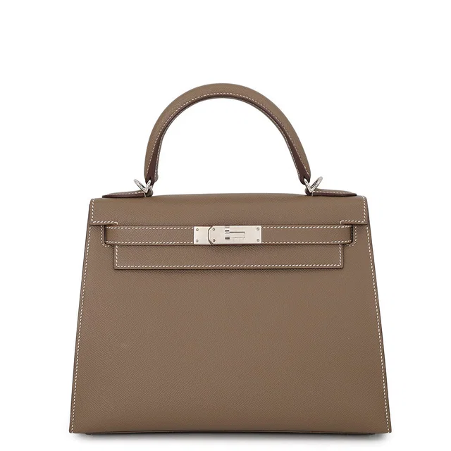 Hermès Kelly Sellier Etoupe Epsom Size 28 in Taupe Epsom leather from GALLERY RARE