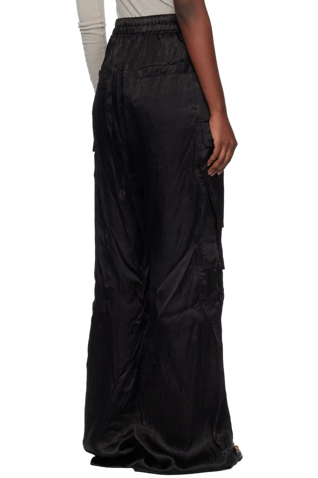 Rick Owens Black Temple Cargobelas Cargo Pants, photo 3 of 4 from SSENSE