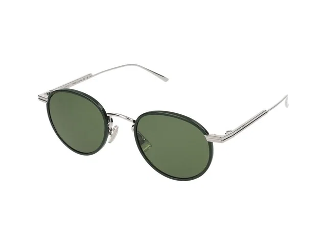 Bottega Veneta Bv1389s Round Metal Frame Sunglasses — Silver in Silver from HEWI