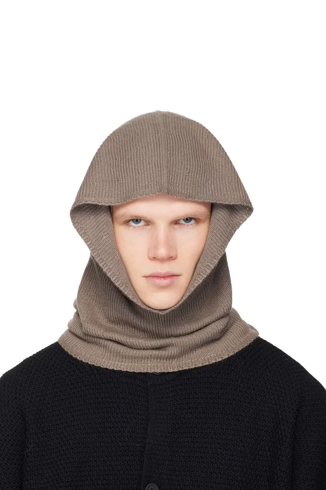 HOMME PLISSÉ ISSEY MIYAKE Taupe Cashmere Winter Gear Snood, image 1 of 1 from SSENSE