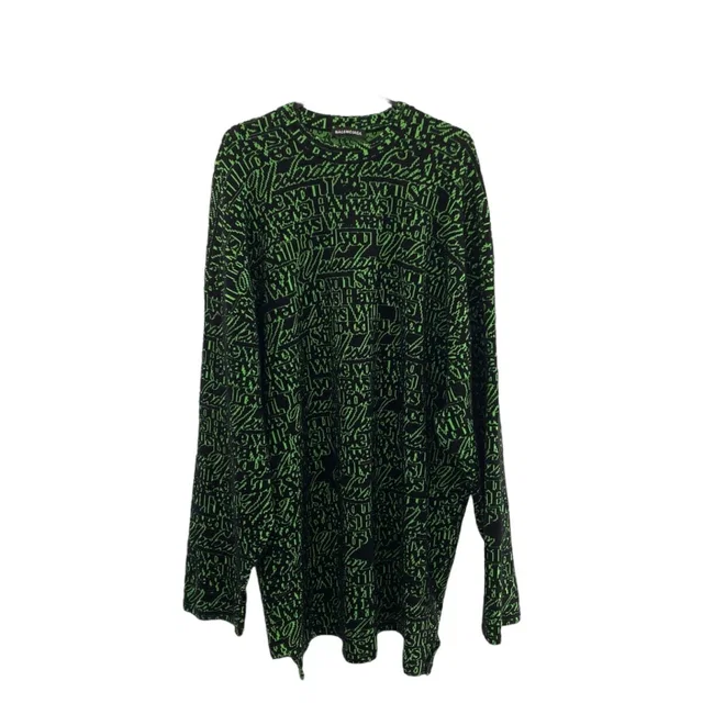 Balenciaga Slogan Jacquard Wool Polyamide Knitwear in Wool from LuxUness